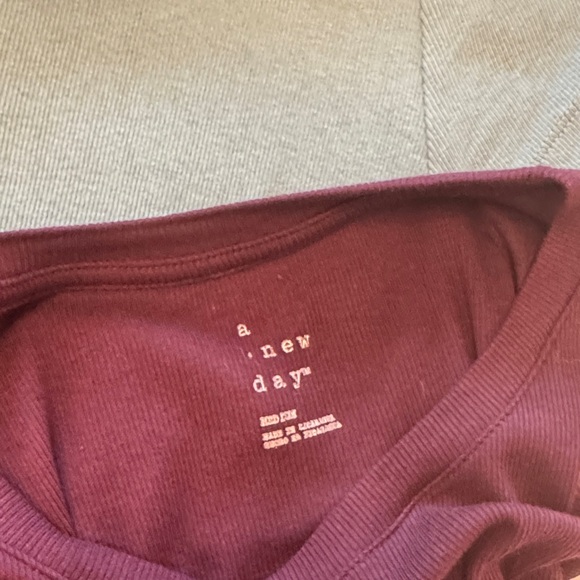 Lot A New Day ribbed tops short long sleeve Women's Assorted Color Tops Set - Picture 4 of 10